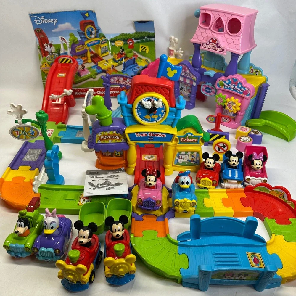 VTech Go Go Smart Wheels Disney Mickey Choo-Choo Express Minnie Ice Cream 9 Cars